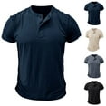 thumbnail image 5 of zfhfof Men's Henley Shirts Short Sleeve Basic Tops Fashion Casual Summer Solid Button T Shirts, 5 of 5