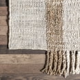 thumbnail image 4 of nuLOOM April Casual Stripe Jute Tassel Area Rug, 5' x 8', Natural, 4 of 9