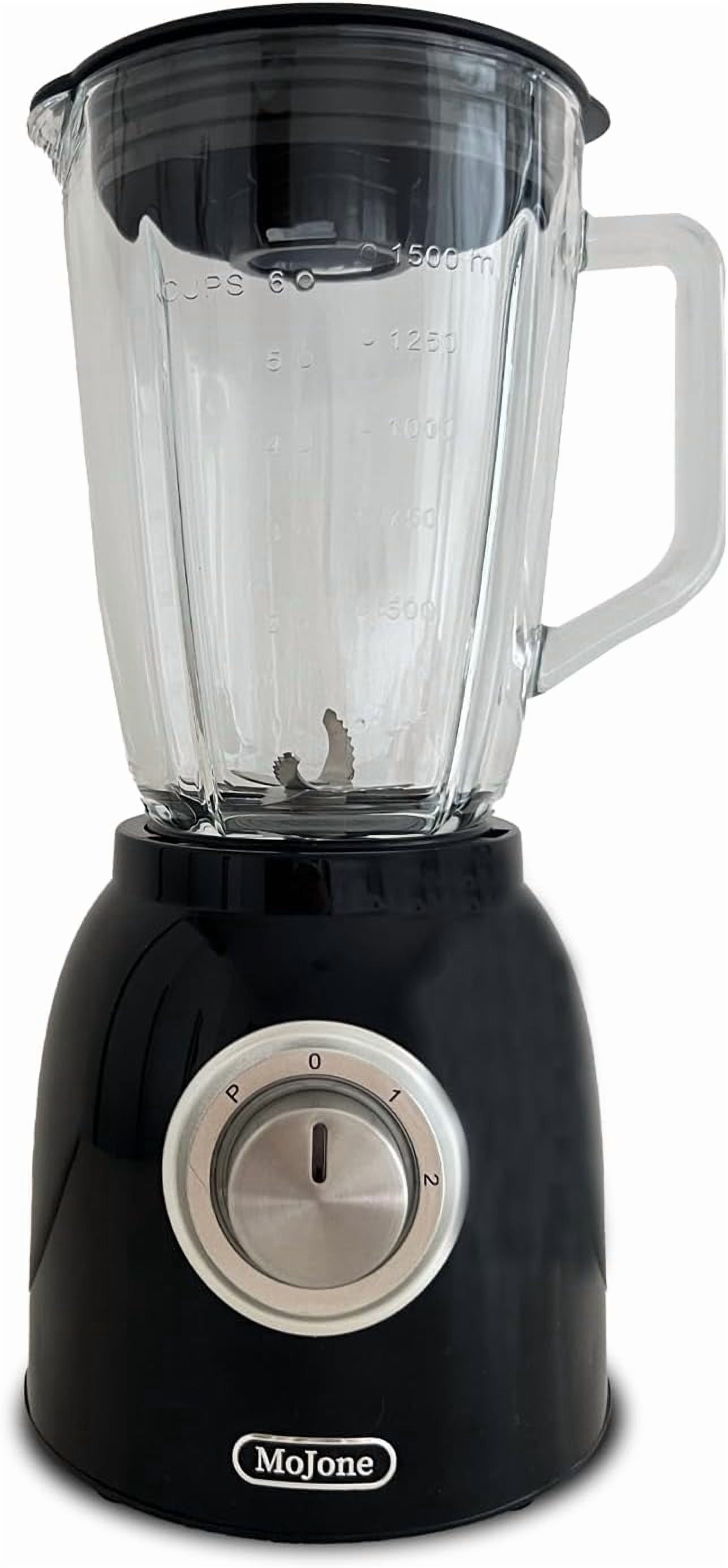 Powerful Kitchen Blender with 1.5L Glass Jar, 21000RPM High Speed, 6pcs 304 Stainless Steel Blades