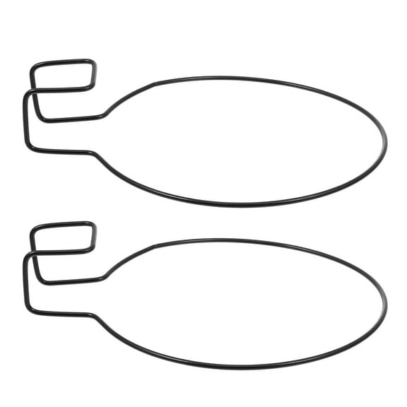 2pcs Flower Pot Holder Ring Wall Mounted Metal Pot Hanger Railing Planter Hooks Hanger Fence Potted Stand for Office