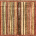 thumbnail image 1 of Ahgly Company Machine Washable Indoor Square Abstract Metallic Gold Area Rugs, 6' Square, 1 of 7