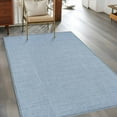 thumbnail image 4 of Sky Blue 3x5 Area Rugs, Farmhouse Burlap Solid Blue Color Modern Linen Texture Non-Skid Rubber Backing Large Rectangle Rugs - Living Room Bedroom Home Office, Indoor Floor Mat Carpets Washable Rug, 4 of 9
