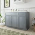 thumbnail image 4 of 48" Freestanding Bathroom Vanity Cabinet without Top in Smoky Gray, 4 of 6