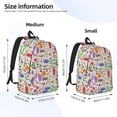 thumbnail image 3 of Lsque Dog Doing Yoga Pattern Canvas Daypack, Durable Backpack, High-quality Versatile Backpack,Vintage Compact Backpack-Medium, 3 of 6