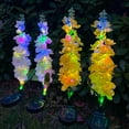 thumbnail image 5 of Jinswick Solar Flower Lights, 1 Pack Solar Garden Lights, Waterproof Solar Outdoor Lights for Yard Patio Lawn Decor for Wedding Party Garden Yard Patio Lawn Decor and Gift for Mother Yellow, 5 of 11