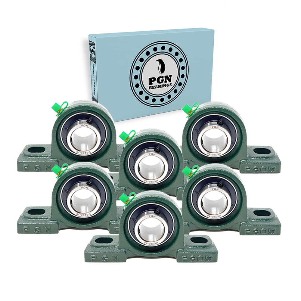 PGN UCP 20516 Pillow Block Bearing Pack of 6 Mounted Pillow Block