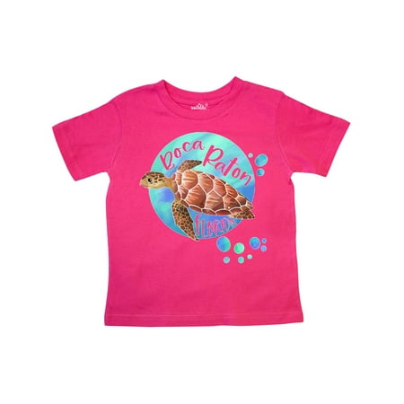 

Inktastic Boca Raton Florida Swimming Sea Turtle with Bubbles Gift Toddler Boy or Toddler Girl T-Shirt