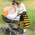 thumbnail image 6 of Balery Bee Stripe Mummy Backpack - Waterproof Twill Canvas, Large Capacity Diaper Bag with Multiple Pockets and Adjustable Straps, 6 of 6