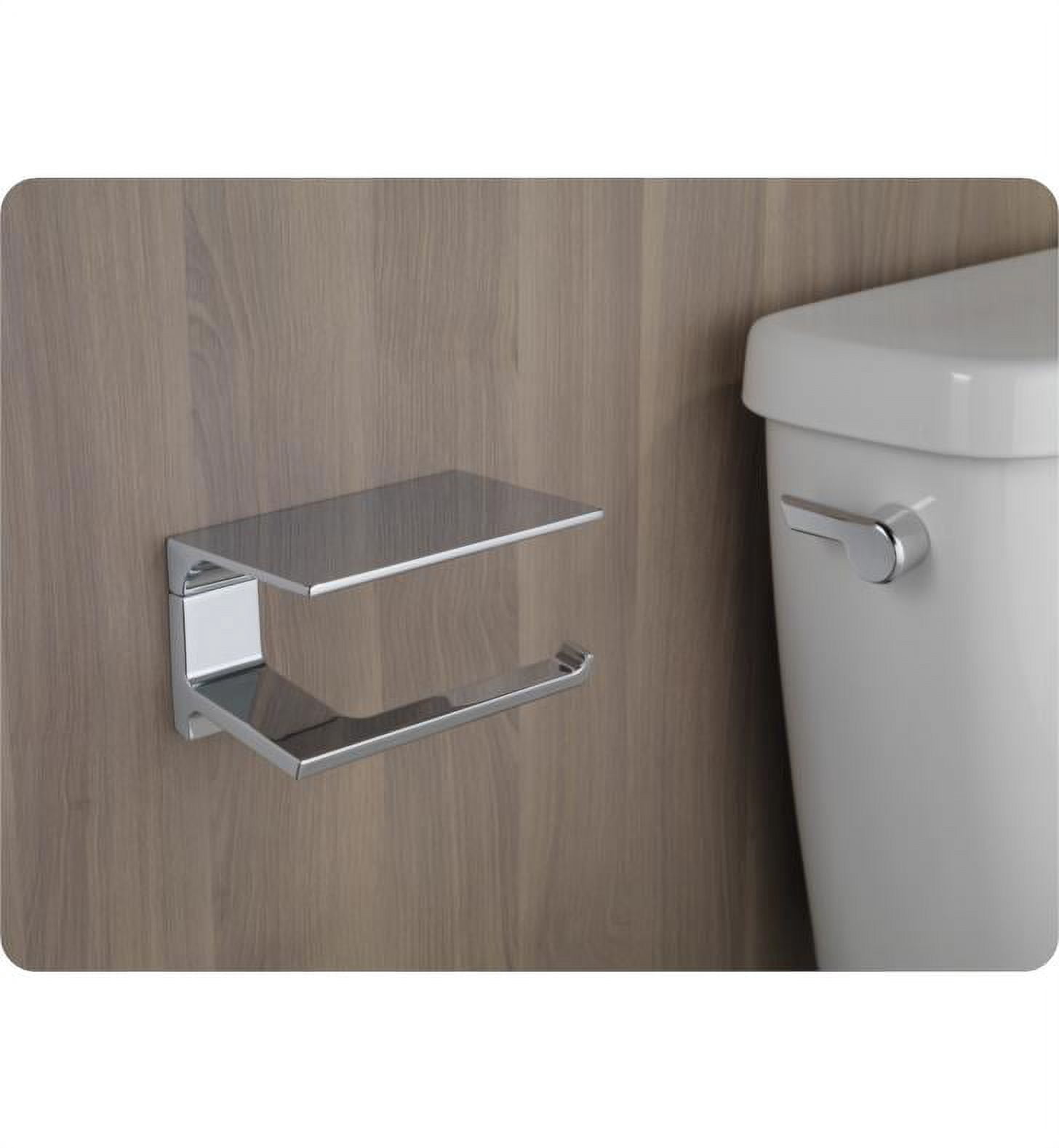 Delta Pivotal Tissue Holder with Shelf, Polished Nickel