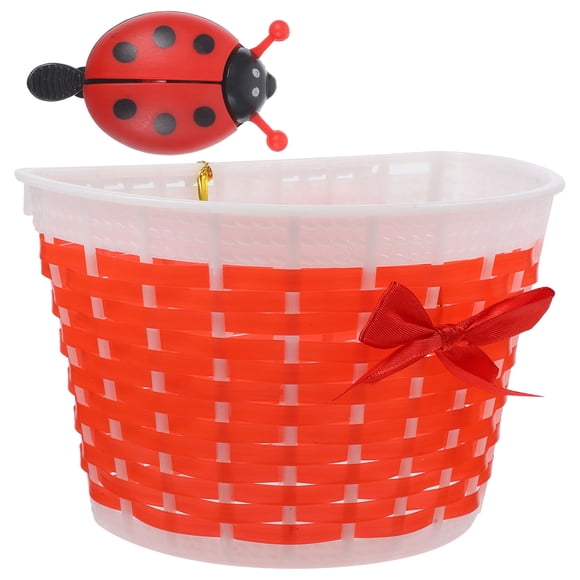 MERRYHAPY Cesta Para Scooter Y Roja Hecha Con Lazo Ideal Para Almacenar Objetos