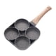 thumbnail image 4 of Sartén para huevos, sartén de aluminio para freír huevos de 4 tazas, sartén antiadherente para freír huevos Estufa de gas + Cocina de inducción, 4 of 9