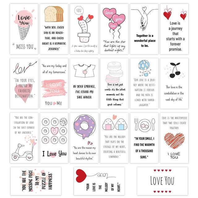 ¡Campaña con descuento!21 tarjetas para fiambrera, tarjeta de amor inspiradora, fiambrera para aniversario, amantes, tarjeta divertida para el Día de San Valentín