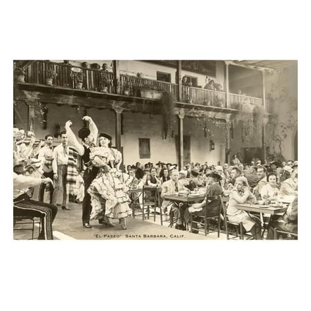 El Paseo, Flamenco Dancers at Restaurant, Santa Barbara, California Print Wall