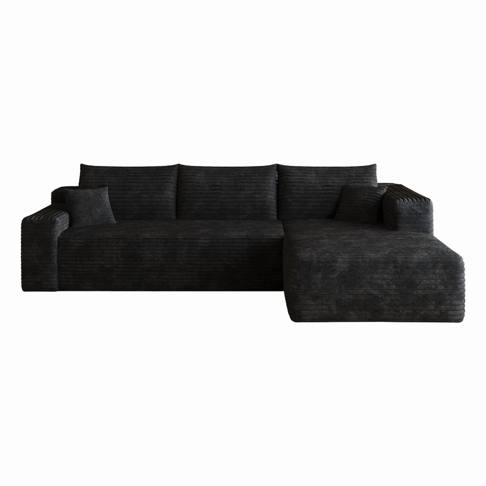 103" Cloud Sectional Sofa, Modern L-Shaped Modular Couch with Chaise Lounge, Minimalist Comfort Deep Seat Sofa for Living Room, Apartment, Bedroom, No Assembly Required