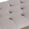 thumbnail image 3 of Waverly 48 inch Wide Traditional Rectangle Tufted Ottoman Bench in Cloud Grey Linen Look Fabric, 3 of 6