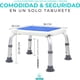 thumbnail image 4 of Banco para Baño Ajustable 3 Niveles de Altura | Silla para Baño Antideslizante para Adulto Mayor | Seguridad y Confort para Ducha | Silla con Drenaje y Estabilidad, 4 of 10