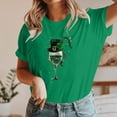 thumbnail image 4 of VgaVtl St. Paddy's Day Tee Shirts for Women Plus Size Cotton Short Sleeve Womens Tops Plus Size Daily Comfy Graphic Tops,Green 3XL, 4 of 5