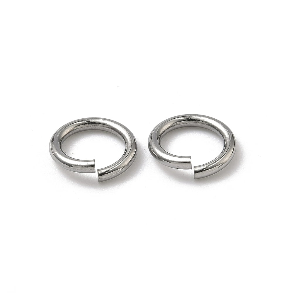 Resistant 304 Stainless Steel Open Jump Rings Saw Cut Round Stainless Steel Color 10x1.5mm 15 Gauge Inner Diameter: 7mmr Hole: 7mm