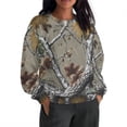 thumbnail image 2 of Women's Oversized Hoodies Camo Hooded Sweatshirts Long Sleeve Jackets with Pocket Maple Leaf Pullover Casual Tops Basic Shirts for Winter, 2 of 7