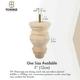 thumbnail image 6 of 5 inch / 12cm Wooden Furniture Legs, Tchosuz Pack of 4 Unfinished Solid Wood Turned DIY Replacement Bun Feet with M8 Hanger Bolts & T-Nuts or Sofa Couch Cabinet Recliner Ottoman Riser, 6 of 6