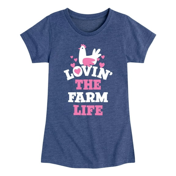 Instant Message - Lovin The Farm Life - Toddler And Youth Girls Short Sleeve Graphic T-Shirt