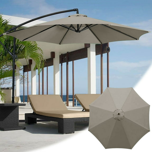 TOPRenddon Cantilever Umbrella Replacement Canopy,Outdoor Courtyard Umbrella Surface Polyester Sunshade Umbrella Sunscreen And Rainproof Fabric Garden Pillar Umbrella Fabric(Excluding Umbrella Racks)