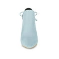 thumbnail image 6 of DARING DIVA Women's Pointy Toe Kitten Heel Ankle Booties Sky Blue 6, 6 of 7