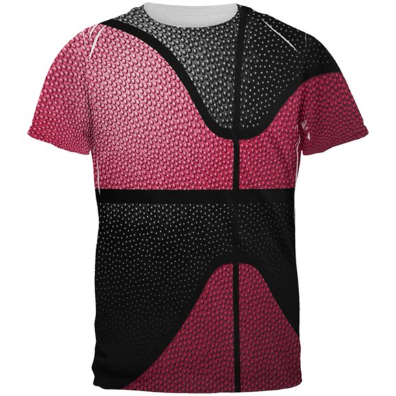 Championship Basketball Red and Black All Over Mens T Shirt Multi 2XL