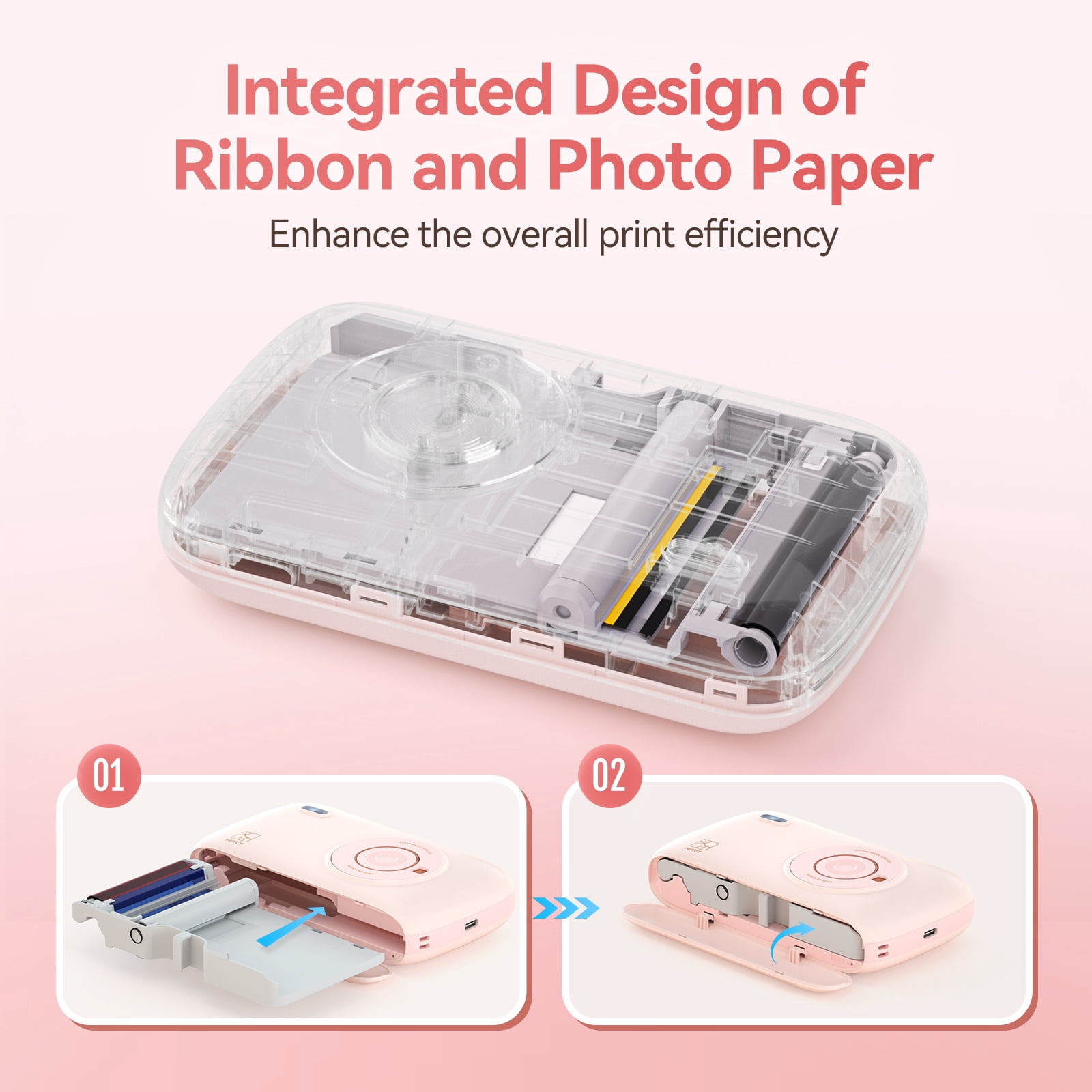 HPRT 2x3 Instant Photo Printer with 10 Sheets & 1 Cartridges