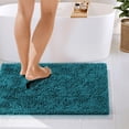 thumbnail image 3 of Alfombra de baño Hearth & Harbor de chenilla antideslizante, 61 x 91 cm, color verde azulado, 3 of 8