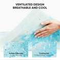 thumbnail image 4 of EDX Cubrecolchón de Memory Foam de Gel Frío de 2 Pulgadas para Cama Tamaño Queen, Soporte Cómodo para el Cuerpo y Alivio de Presión, Certificado CertiPUR-US, 4 of 10