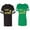 Men Black / Women Green, variant on The King His Queen Matching Couple Cotton Jerseys (Men Black / Women Black) (Men S / Women S)