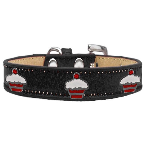 Christmas Dog, Puppy Pet Widget Ice Cream Collar, "Red Cupcake"