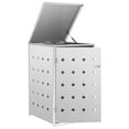 thumbnail image 2 of vidaXL Single Wheelie Bin Shed 240 L Stainless Steel, 2 of 5
