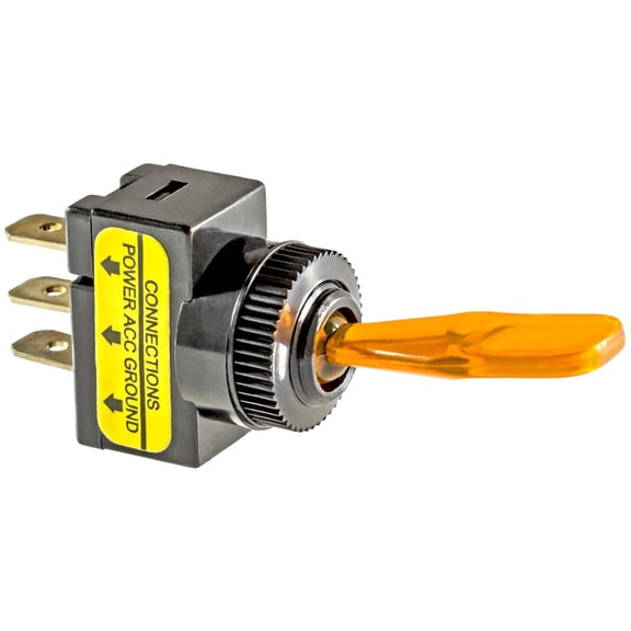Auveco # 12236 Illuminated Toggle Switch Amber. Qty 1.