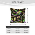 thumbnail image 4 of Bingfone Mardi Gras3 Linen Throw Pillow Covers Cushion Case Pocket Button Vintage Farmhouse Pillowcase For Sofa Couch Bed 20"X20", 4 of 9