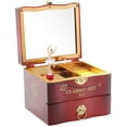 thumbnail image 1 of Caja de música Joyero de música Suave con cajón y Giro Caja de música para niña de Ballet Caja de Almacenamiento de Joyas Musicales (Color: marrón), 1 of 5