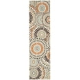 thumbnail image 6 of SAFAVIEH Veranda Petra Geometric Indoor/Outdoor Runner Rug, 2'3" x 10', Cream/Chocolate, 6 of 7