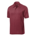 thumbnail image 5 of Yellow Rooster Men's Heather Contender Polyester Polo Cardinal Heather 2XL, 5 of 8
