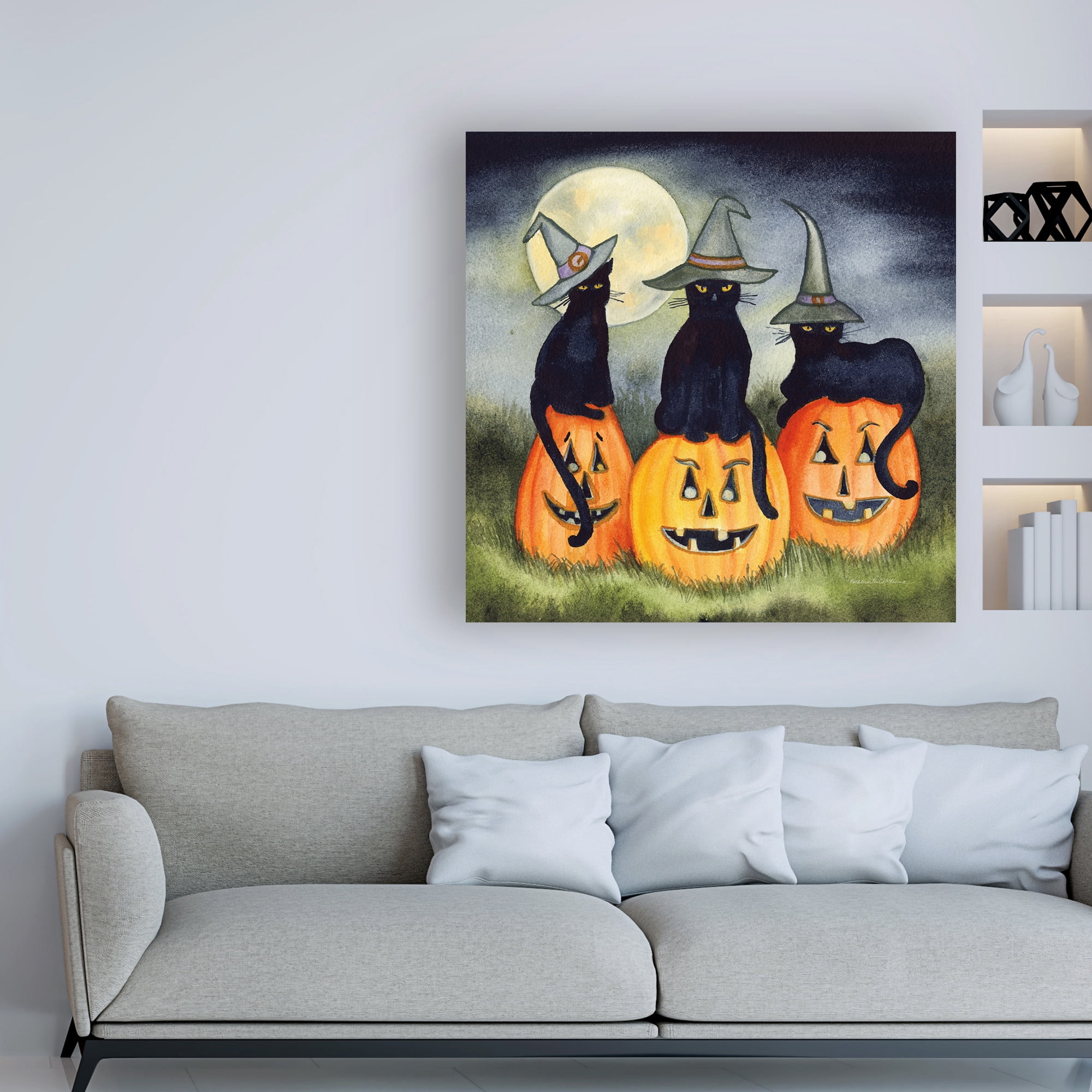Kathleen Parr McKenna 'Haunting Halloween Night II No Border' Canvas Art
