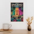 thumbnail image 3 of Vintage Retro Travel Poster Wall Art Gran Museo Del Mundo Maya Merida Mexico Colorful Night Event Print Canvas Poster, 3 of 8