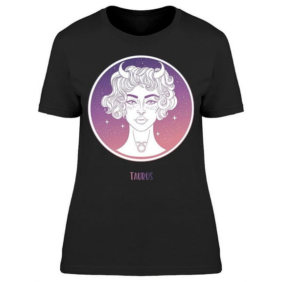 Taurus Astrological Sign Woman T-Shirt Women -Image by Shutterstock, Female Small