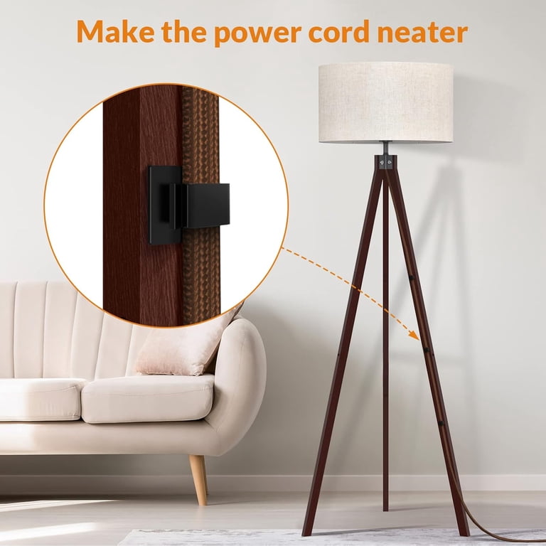 LEPOWER Wood Tripod Floor Lamp