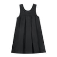 thumbnail image 2 of Smith's American Girls' Pleated Crossover Jumper Dress Color: black Size: 6x, 2 of 5