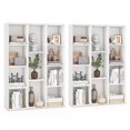 thumbnail image 2 of FONIRRA 2 PCS Of 11-Cube Bookcase Modern Geometric Bookshelf Storage with Anti-tipping Kits, White., 2 of 7