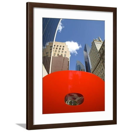 57th Street Manhattan - Red 9 Sculpture, Nine West 57th Street, Midtown Manhattan Framed Print Wall Art By Richard Cummins