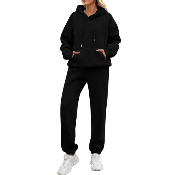 Yokua Women's two-piece tracksuit, oversized hoodie, sweatshirt and jogging pants set
