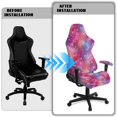 thumbnail image 4 of Pzuqiu Starlight Computer Game Chair Cover Easy to Install Backrest and Armrest Protector Slipcovers 4Pcs Leopard-Print Gaming Chair Covers Set for Home, Shop, Office, 4 of 7