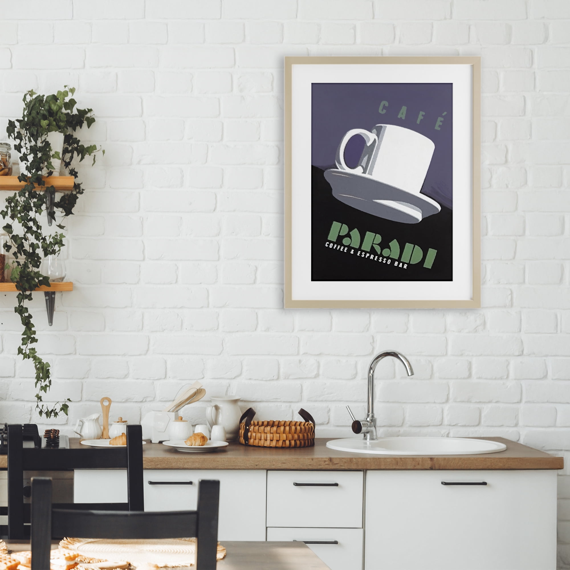 Stupell Industries Paradi Coffee & Espresso Birch Framed Print Under Glass, design by Jadei Graphics