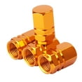 thumbnail image 1 of 4x Tapas de vástago de válvula de neumático Cubiertas de vástago Accesorios duraderos Fácil instalación Tapas de aire de repuesto Cubiertas universale dorado, 1 of 8